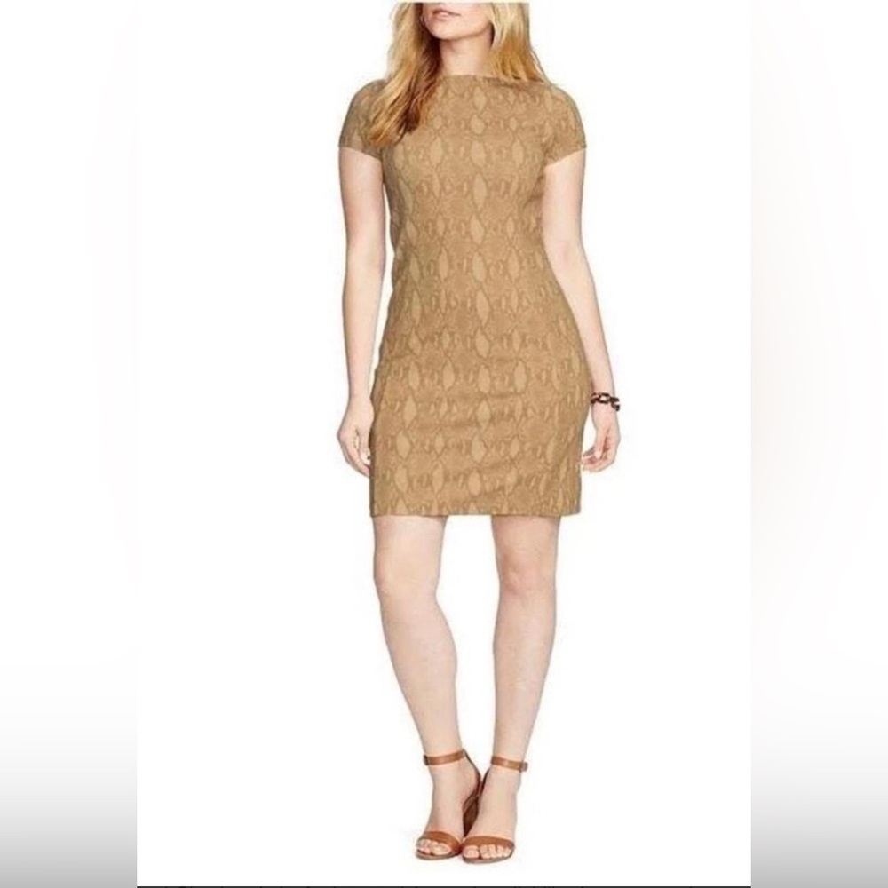 Lauren Ralph Lauren Snake Print Dress - Brown